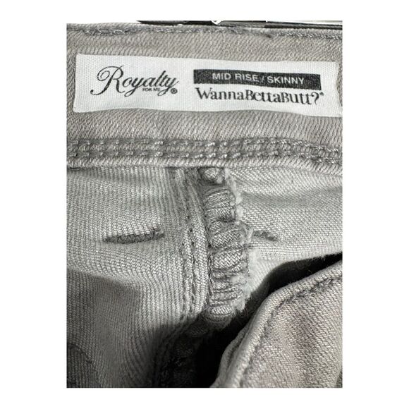 Royalty for me wanna betta butt grey midrise skinny jeans size 10 - Picture 3 of 5